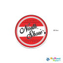 【レア物! 数量限定】North Shore サーフ レッド ステッカー【ハワイアン雑貨】【ハワイ雑貨】サーフボード スノーボード ステッカー 1000円 ポッ...