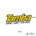 【レア物! 数量限定】 ハワイ ステッカー カウアイ サーフブランド Tamba KAUAI SURF CULTURE (イエロー・ブラック)ロゴステッカー ハ...