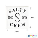 【レア物! 数量限定】ハワイ ステッカー SALTY CREW ステッカー SINK SWIM スクエア 大 【ハワイアン雑貨】【ハワイ雑貨】サーフボード スノ...