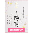 命名書 命名紙 女の子用 ピンク A4 ラミネート 送料無料(メール便) 2