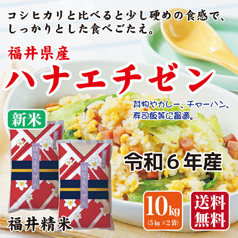 お米 米 10kg(5kg×2) 【令和5年産】 福井県産 華越前 福井精米【はなえちぜん】【楽ギフ_包装】【楽ギフ_のし】のサムネイル