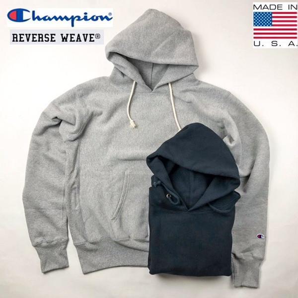 楽天インポートショップ　メインアメリカ製 送料無料 CHAMPION【チャンピオン】R/W PULL HOOD 長袖 リバースウィーブ フードパーカ スウェット スエット メンズ（男性用）【smtb-m】