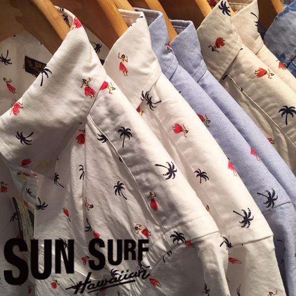 MAINE別注 送料無料 SUNSURF【サンサーフ】OX PRINT S/S 半袖 プリント ボタンダウンシャツ アロハシャツ オックスフォードシャツ メンズ(男性用)【smtb-m】