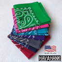 アメリカ製 HAV-A-HANK【ハバハンク】 コットン ペイズリー バンダナ メンズ レディース