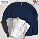 アメリカ製 送料無料 VELVA SHEENPKT TEE L/S 長袖 ポケットTシャツ メンズ(男性用)