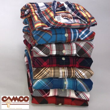 ※代引き不可 ★セール★ 送料無料 CAMCO【カムコ】2018FW 2 FLANNEL L/S ダブルフェイス ヘビー フランネルシャツ ネルシャツ 長袖シャツ XS-LL(XL) メンズ(男性用)【smtb-m】
