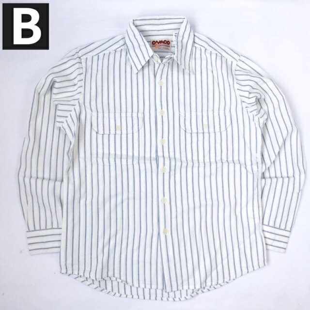 送料無料 CAMCO【カムコ】2 RAILROAD ST. L/S 長袖 レイルロードストライプ シャンブレーシャツ ワークシャツ フラップポケット仕様 S-LL(XL) 長袖シャツ アメカジ メンズ(男性用)【smtb-m】