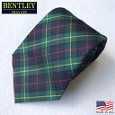 シルク アメリカ製 送料無料 BENTLEY CRAVATS【ベントレー クラバッツ】SILK TARTAN (D) タータン ネクタイ メンズ(男性用)【smtb-m】