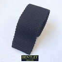 イタリア製 送料無料 BENTLEY CRAVATSSPECIAL KNIT TIE ニットタイ BLK ネクタイ メンズ(男性用)