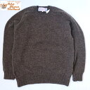 楽天インポートショップ　メインスコットランド製 送料無料 PETER BLANCE 【ピーターバランス】108-MOORIT SADDLE CREW SWEATER シェットランドウール クルーネックセーター メンズ（男性用）【smtb-m】