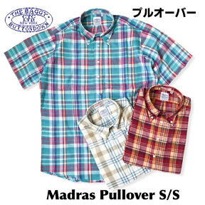 送料無料 BAGGY【バギー】2 SN MAD P/O S/S 半袖 マドラスチェック プルオーバーシャツ 半袖シャツ メンズ(男性用)【smtb-m】