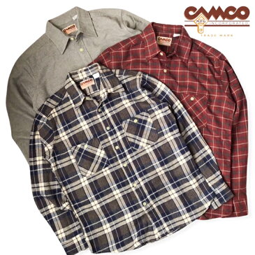 送料無料 CAMCO【カムコ】2 LT.FLANNEL L/S 長袖 ライトフランネル ワークシャツ メンズ(男性用)【smtb-m】