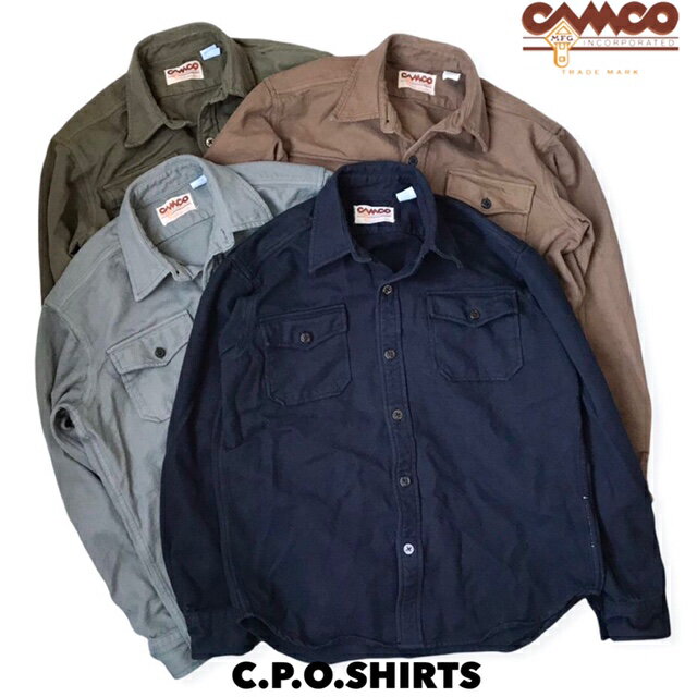 送料無料 CAMCO【カムコ】2 COTTON C.P.O コットン ヘリンボーン CPOシャツ メンズ(男性用)【smtb-m】