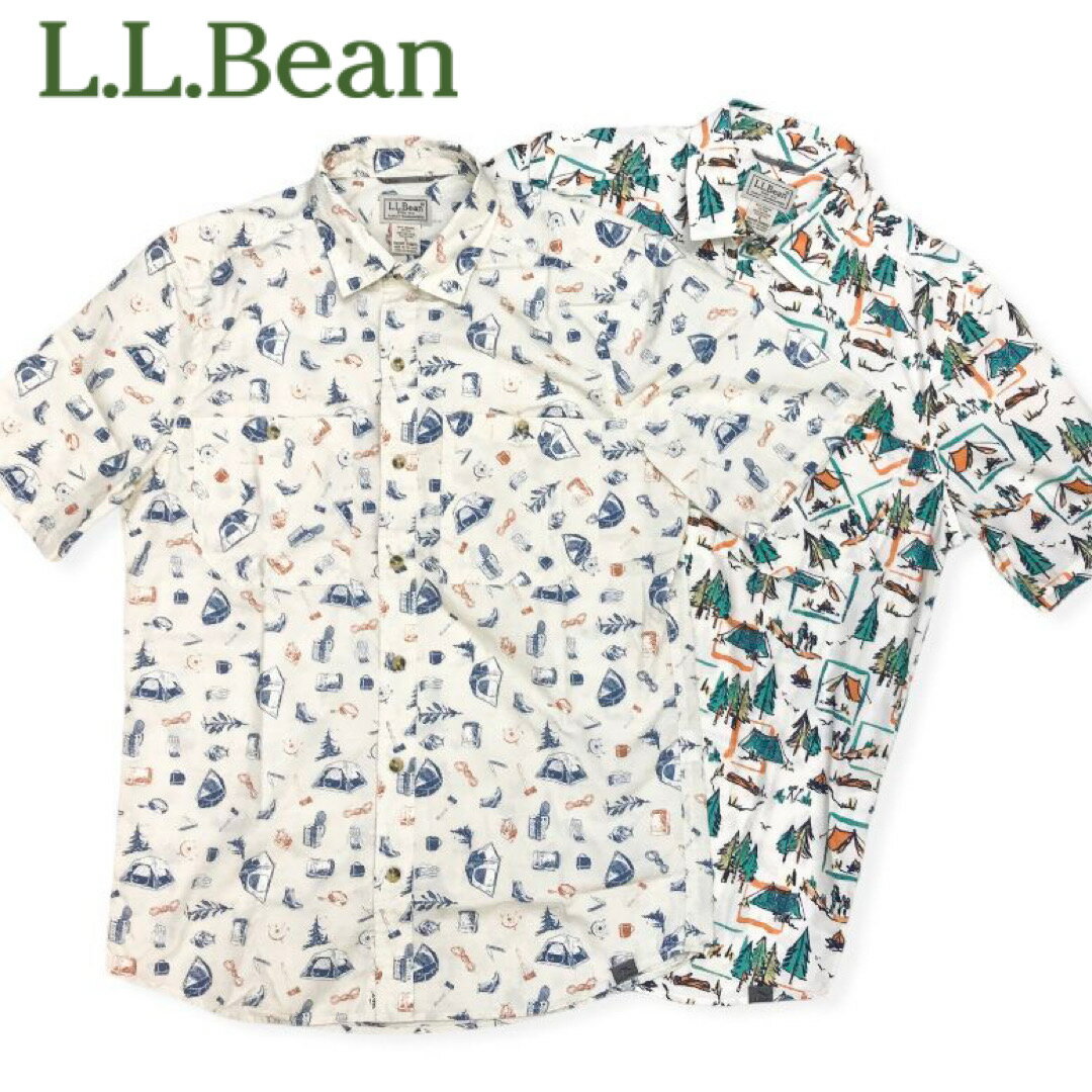 送料無料 L.L.BEAN【エルエルビーン】OTTER CLIFF SHIRT オッター クリフ シャツ 半袖 プリント メンズ(男性用)【smtb-m】