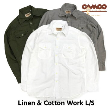 送料無料 CAMCO【カムコ】2 L/C WORK L/S リネンコットン 長袖ワークシャツ メンズ(男性用) 【smtb-m】