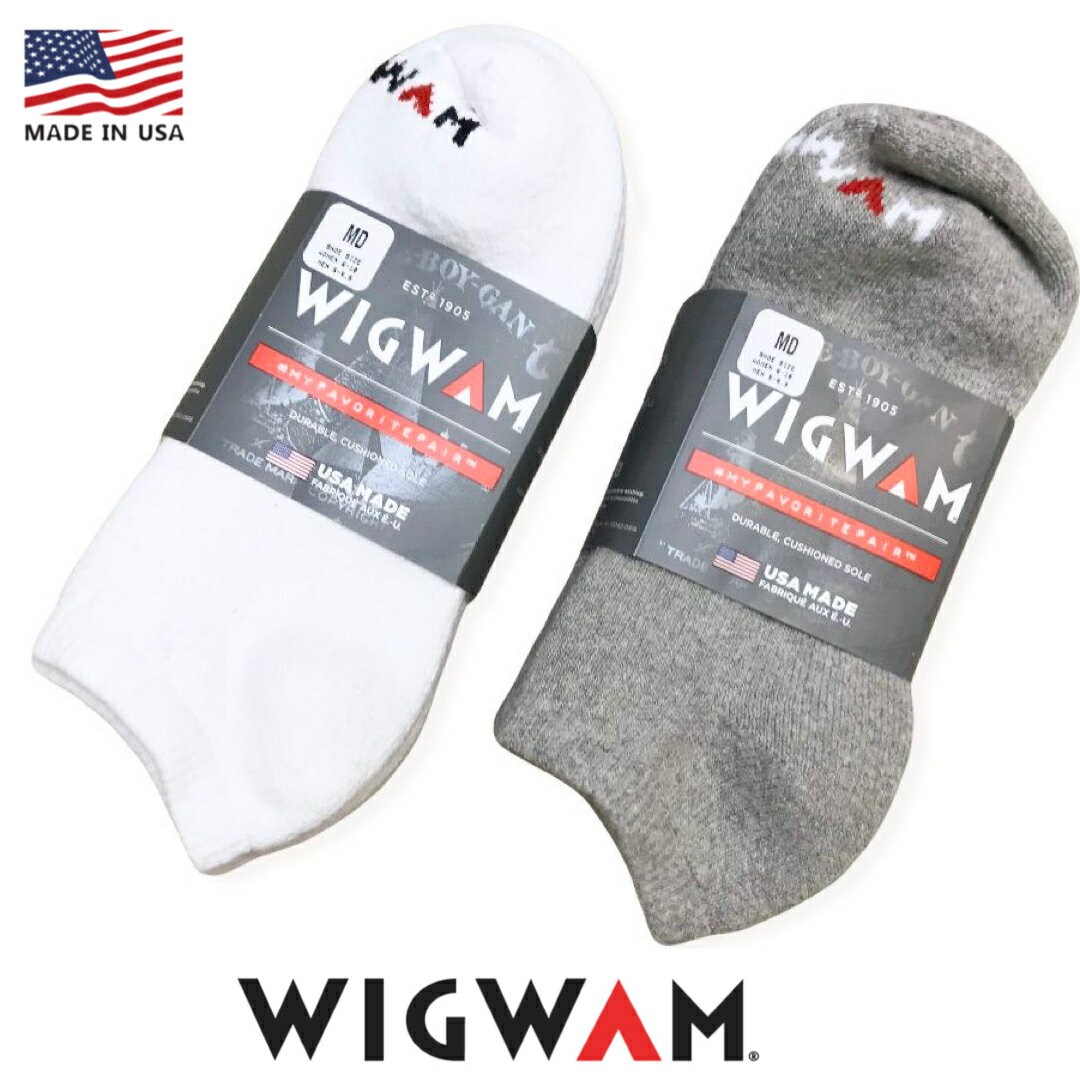 楽天インポートショップ　メインアメリカ製 WIGWAM【ウィグワム】 S1042 3P SOCKS 3足パック ローカットソックス Mサイズ 靴下メンズ（男性用）