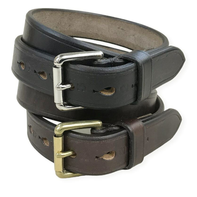 本革使用 送料無料 CRAFT LEATHERSTIRRUP BELT 極厚レザーベルト ローラーバックル メンズ(男性用)　