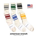 アメリカ製 AMERICAN TRENCH【アメリカン トレンチ】RETRO STRIPE レトロストライプ ソックス 靴下メンズ(男性用)