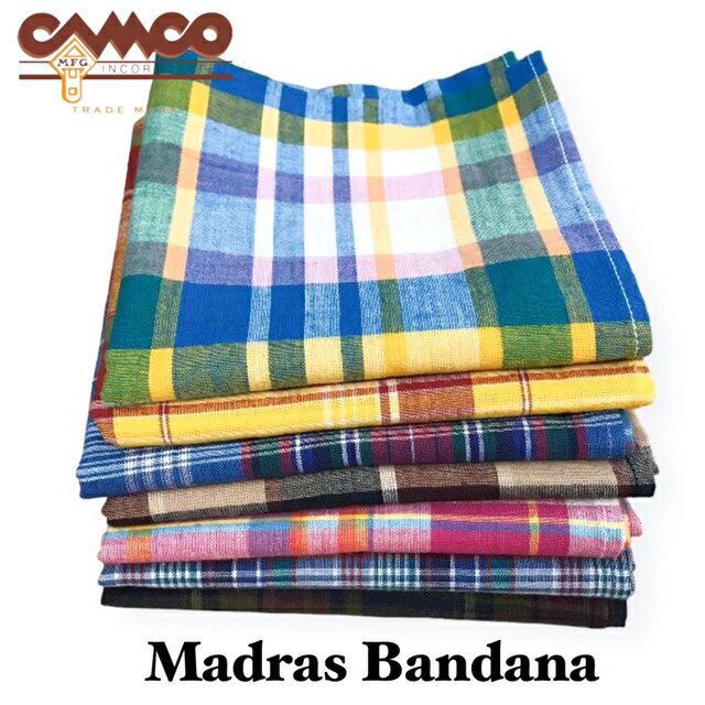 CAMCO【カムコ】2 MADRAS BANDANA マドラス バンダナ メンズ レディース 男女兼用 