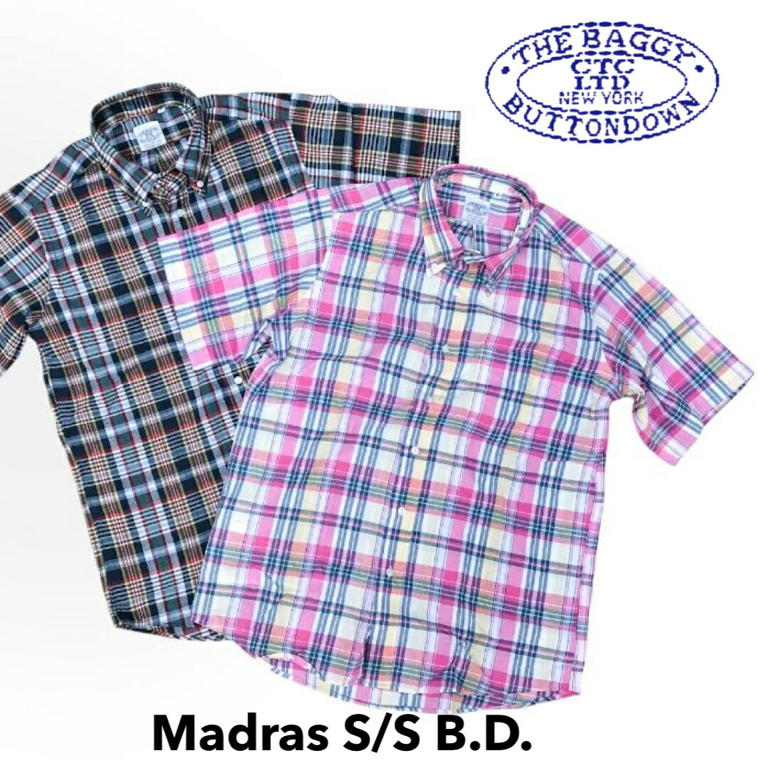 楽天インポートショップ　メイン送料無料 BAGGY【バギー】2 SN MADRAS B.D S/S 半袖 マドラスチェック シャツ メンズ（男性用）【smtb-m】