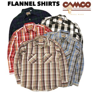 送料無料 CAMCO【カムコ】2 FLANNEL L/S 厚手 ヘビーウェイト フランネルシャツ ネルシャツ チェックシャツ 長袖シャツ アメカジ 暖かい XS-LL(XL) メンズ(男性用)【smtb-m】