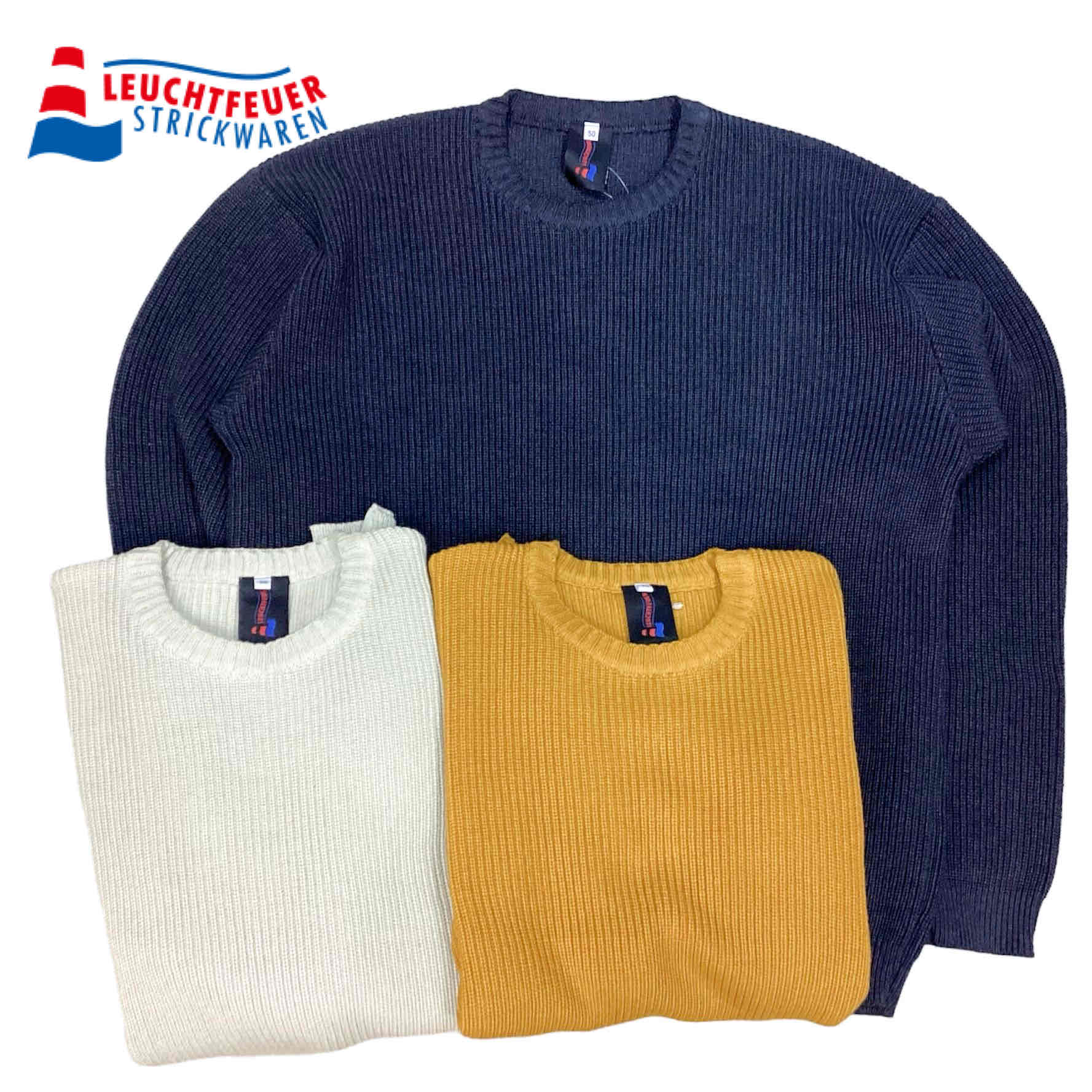 ドイツ製 送料無料 LEUCHTFEUERCREW SWEATER コットン アクリル セーター メンズ(男性用)