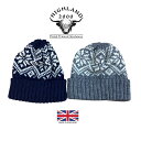 イギリス製 送料無料 HIGHLAND 2000【ハイランド2000】SNOW FLAKE KNIT CAP スノーフレーク ウール ニットキャップ ワッチキャップ 帽子 フリーサイズ メンズ レディース (男女兼用)【smtb-m】
