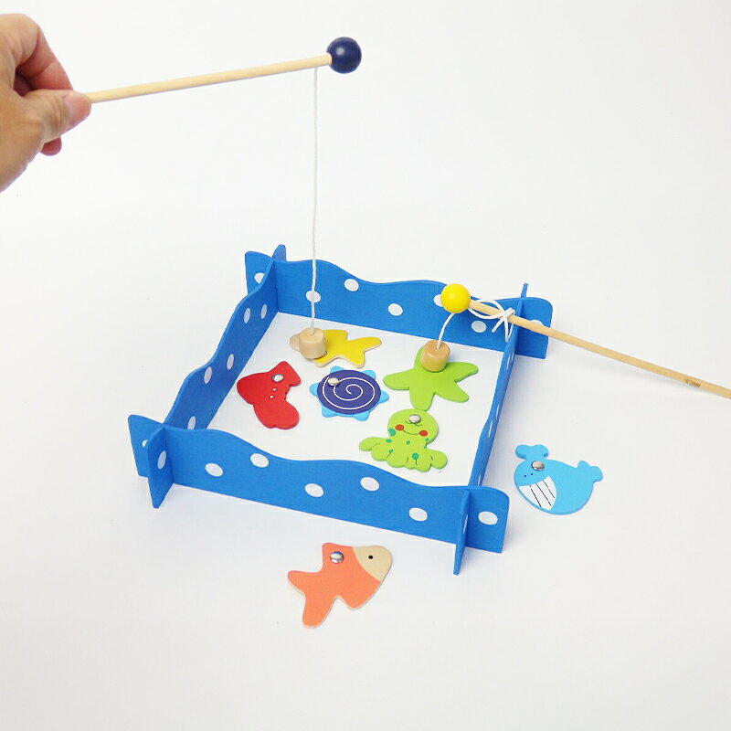 木製 さかなつりゲーム 魚釣り マグネット 保育 知育玩具 子供 3歳 4歳 おもちゃ 保育園 幼稚園 誕生日 プレゼント ギフト 入園準備 入学準備 景品