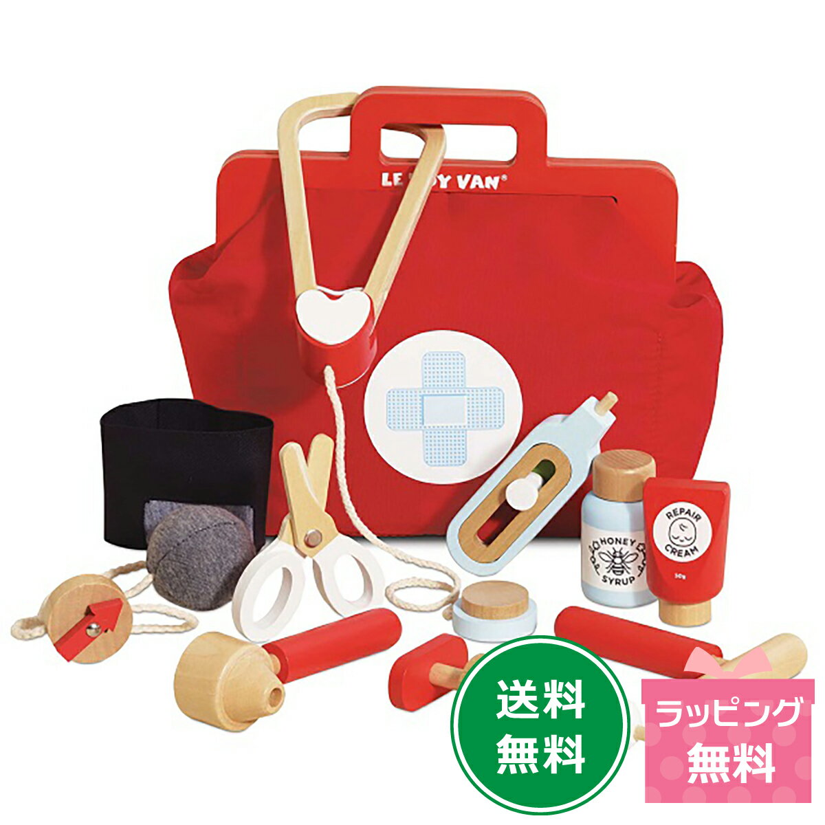 Le Toy Van ドクターキット ルトイバン 保育 知育玩具 木のおもちゃ ごっこ遊び お医者さんごっこ お医者さん ごっこ遊び ドクター 3歳 4歳 女の子 男の子 幼稚園 保育園 子供 幼児 誕生日プレゼント 赤ちゃん おもちゃ ギフト お祝い ルトイヴァン