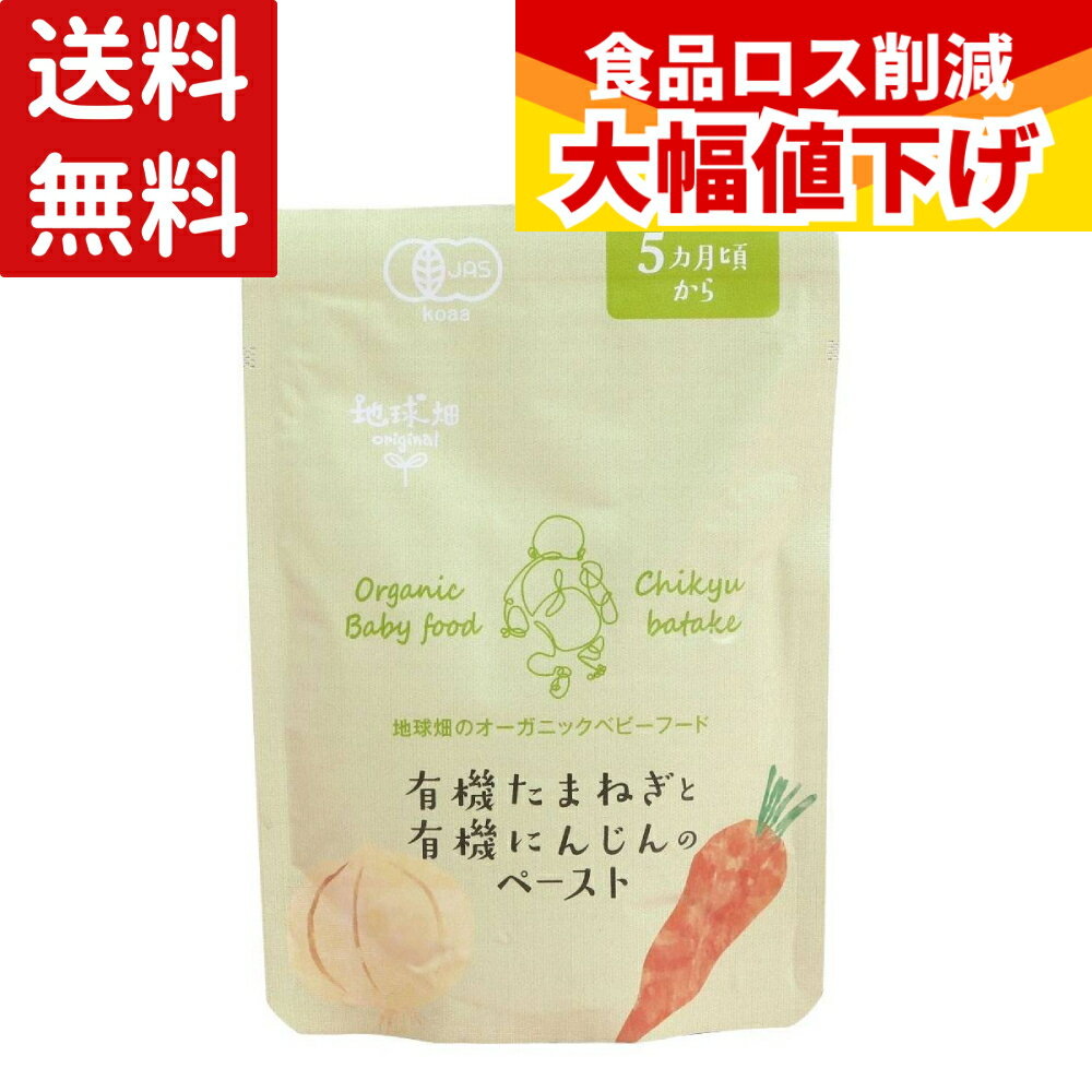 Other - 【特価】(賞味期限2026年8月31日) 地球畑 有機たまねぎと有機にんじんのペースト 80g 5ヵ月期～ 離乳食 たまねぎ にんじん 人参 ペースト 有機野菜 有機 有機JAS 赤ちゃん 5カ月 5か月 ギフト ベビーフード 野菜 農薬不使用 化学肥料不使用