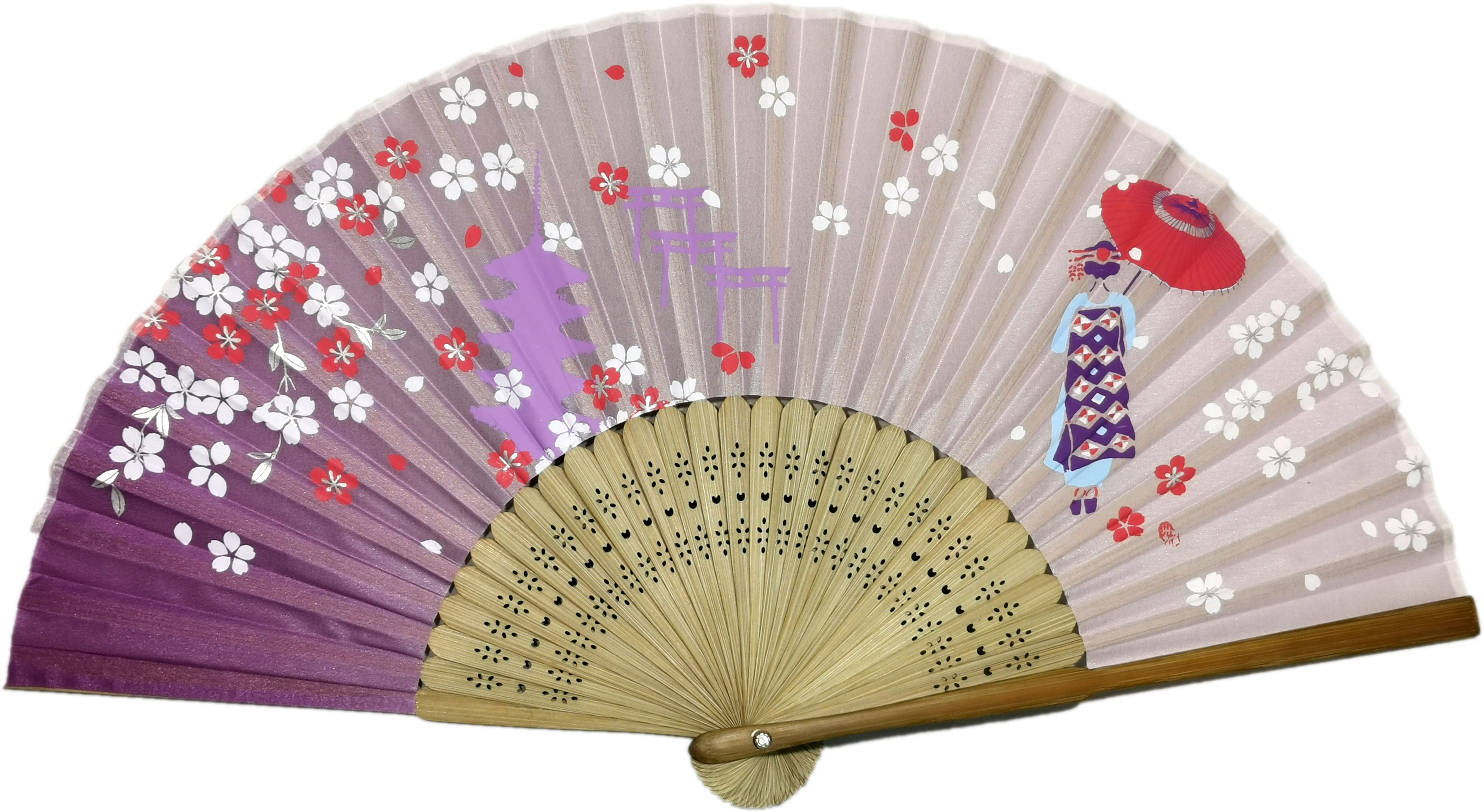 セール特価　舞龍堂 婦人扇子　扇子 桜舞妓 全2色　メール便で送料無料