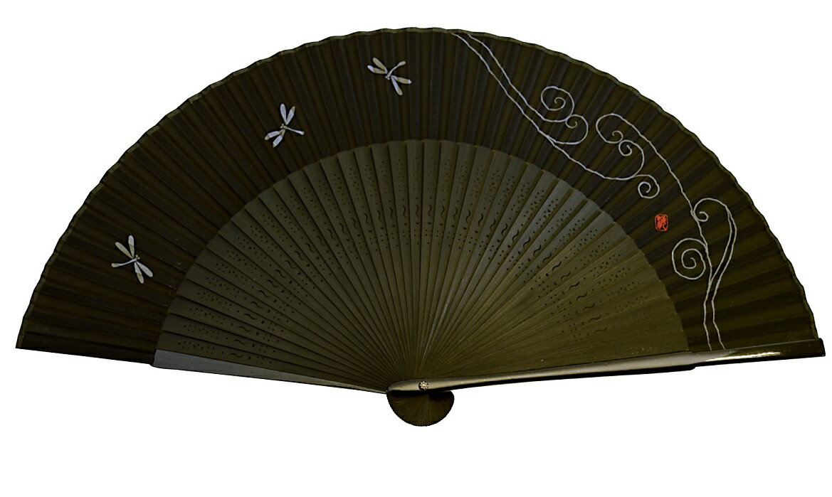 セール特価　舞龍堂 　紳士扇子　流水とんぼ　全2色　メール便で送料無料