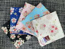 舞龍堂 参古繊 桜 花柄 綿100% 大判ハンカチ 和柄 日本製 全5色 メール便で送料無料