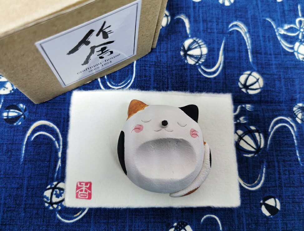 クラフトマンハウス ぶち猫 アロマストーン かわいい 動物 陶磁器 日本製