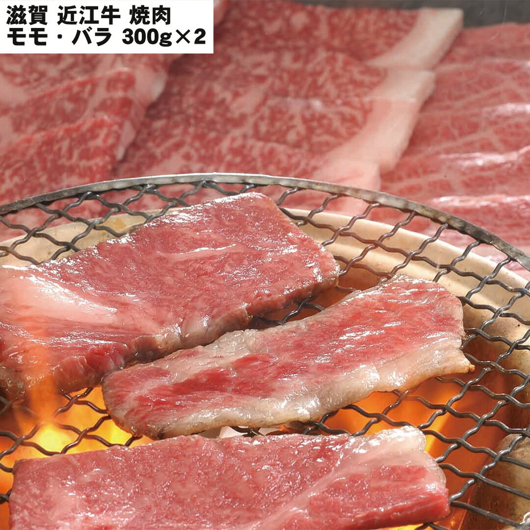 【LINE新規登録で150円OFFクーポン】 滋賀 近江牛 焼肉 モモ・バラ300g×2 【産直・メーカー直送品】