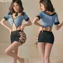 CS042 ポリス 警察官 コスプレ レオタード スカート セット メッシュ セクシー ランジェリー CA 制服 コスプレ衣装 セクシー ハロウィン コスチュー...
