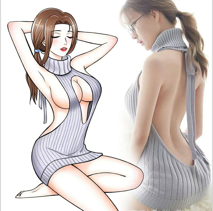 LG195 コスプレ 童貞を殺すセーター セクシーニットワンピース エロ セーター コス...