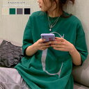 アルファベットプリントがかわいいビッグTシャツ フロントプリント 英字 ロゴ 半袖 ゆったり オーバーサイズ お洒落 カジュアル 春 春服 韓国ファッション