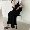 ふわっと軽やかな夏スタイルワイドキャミサロペット つなぎ フルレングス レイヤード ポケット 機能性 春夏 おしゃれ トレンド 大人カジュアル 上品 華やか デ...