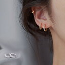 耳元でさりげなく煌めくビジュー付きリングピアス シンプル 大人 華やか 女性らしい フェミニン ゴールド きれいめ 通勤 OL 結婚式 フォーマル オフィス 夏 韓国ファッション
