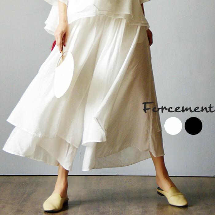 ふわっとしたシルエットが可愛いキュロットパンツ 綿 シンプル ルーズパンツ ゆったり スカート風夏 夏服 韓国ファッション