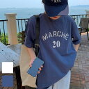 大人こなれ感スタイルにおすすめの半袖Tシャツ ロゴ プルオーバー ラフ ルーズ 大きいサイズ ロング丈 おしゃれ カジュアル 半袖 クルーネック トレンド こなれ感 韓国ファッション インナー デイリー ゆったり 日常 トップス 男女兼用 ユニセックス