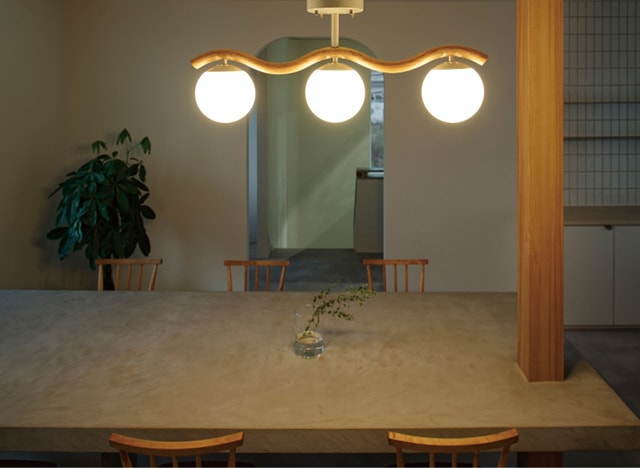 Houle ウール シーリングライト 3灯