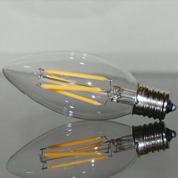 LED電球 シャンデリア E12 E17 E26 電球色 シャンデリア フィラメント型LED filamentled