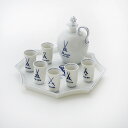 MEISSEN マイセン 歴代剣マーク リキュールセット 神戸本店にて展示販売中 / 食器 8点セット 剣マーク シェリーボトル トレー カップ 輸入雑貨 アウ...