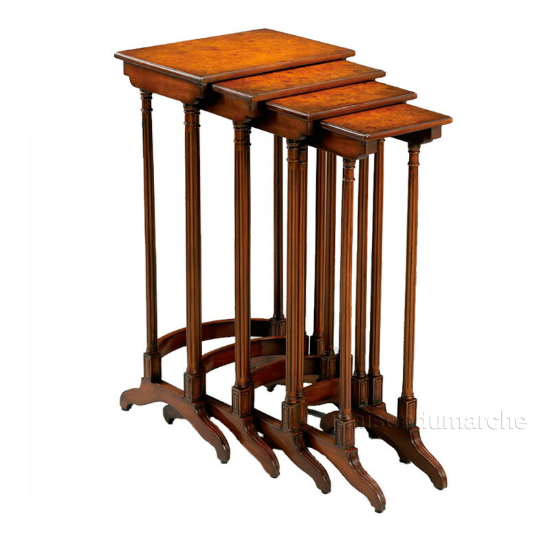 ジャンセン ネストテーブル 幅37cm/ JANSEN 輸入家具 クラシック アンティーク スタイル ...