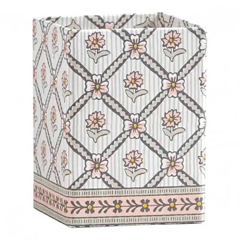 紙製ペンシルホルダー マチルドエム / MathildeM 紙製 ペンシルホルダー ペンホルダー ペン立て 筆立て 文房具 花柄 ピンク 姫系 エレガント おし...