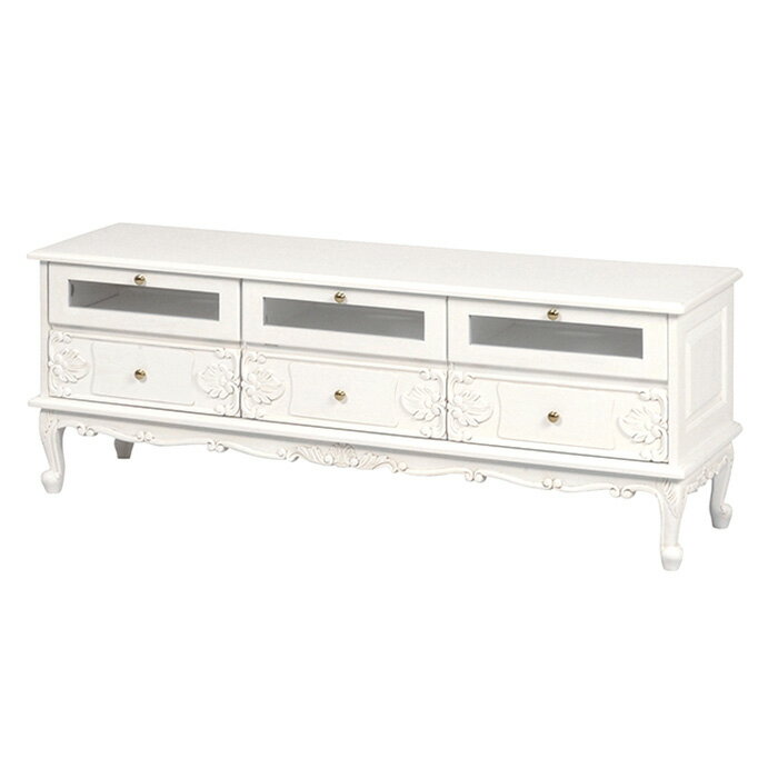 リビングボード テレビ台 幅153.5cm/ ヴィオレッタ テレビボード TV台 引出し 引き出し 猫脚 猫足 イン..