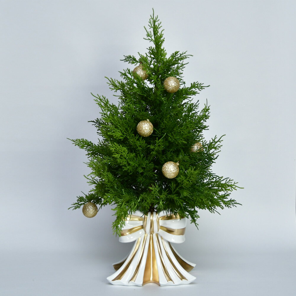 ハルモニア リボンベース クリスマスツリー 高さ65cm / Harmonier クリスマス 装飾 デコレーション おしゃれ 飾り インテリア ツリー ポット 一体型 かわいいのサムネイル