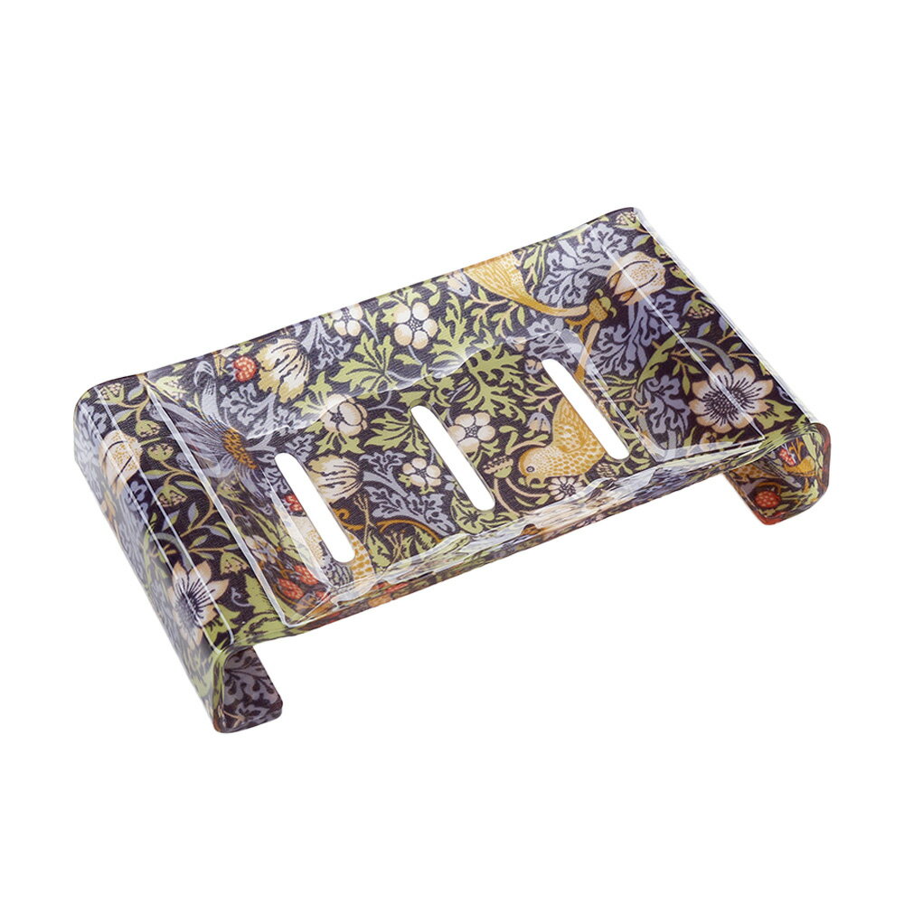 アクリル ソープディッシュ バード&ストロベリー / ソープディッシュ 石鹸置き 石鹸トレー 石鹸 せっけん バスグッズ バスルーム 風呂 お風呂 お風呂グッズ